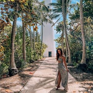 Tropical Print Maxi Dress